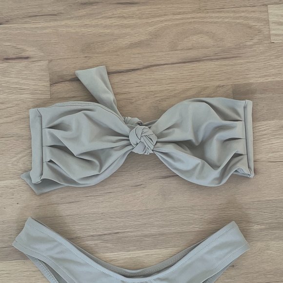 Tan+Lines by Sivan Ayla Hamptons Bikini Top in “Dove” - Picture 2 of 5